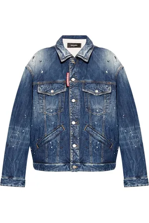 Dsquared2 Denimjakke med slitageeffekt