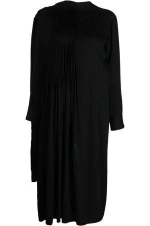 YOHJI YAMAMOTO Mellemlang asymmetrisk kjole med draperinger