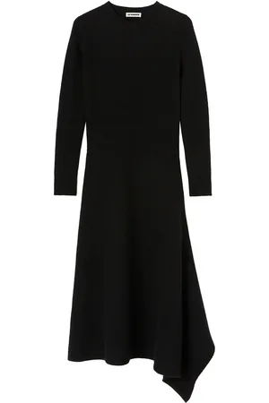 Jil Sander Asymmetrisk mellemlang kjole
