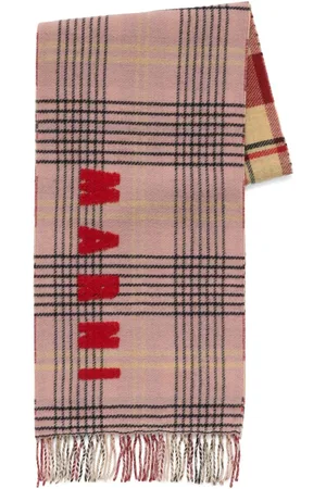 Marni Intarsia-strikket tørklæde med logo