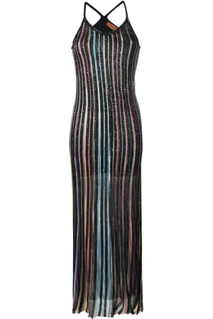 Missoni Plisseret midi-kjole med pailletter