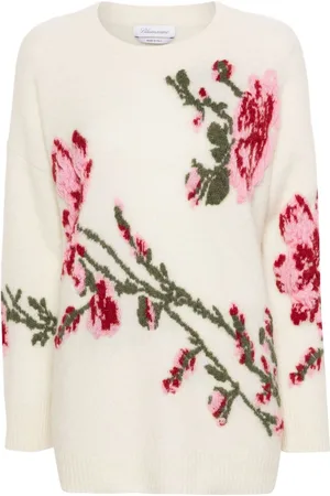 BLUMARINE Sweater i rose-jacquard