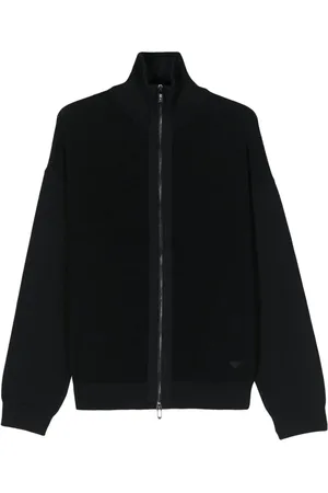 Emporio Armani Cardigan i løs strik med lynlås