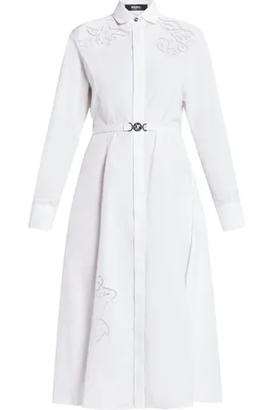 VERSACE Skjortekjole med Sangallo-broderi