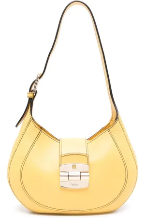 Furla Skuldertaske i læder med indgraveret logo
