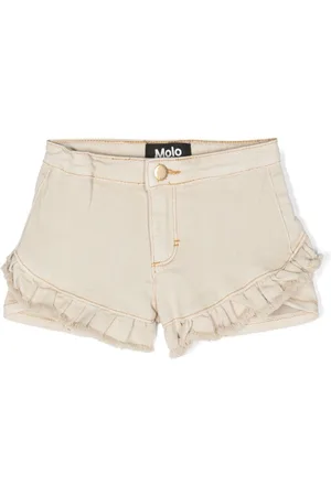 Molo Shorts i twill med flæser