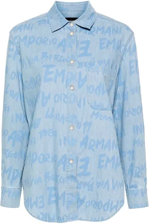 Emporio Armani Skjorte i denim med logotryk