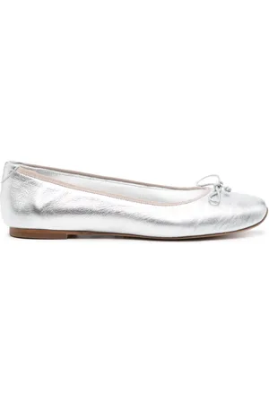 Casadei Metalliske ballerinaer i læder