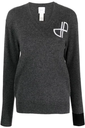 Patou Intarsia-strikket uldtrøje med logo
