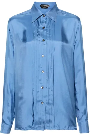 Tom Ford Plisseret skjorte i satin
