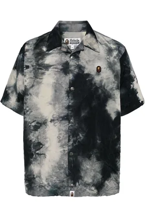 A Bathing Ape Kortærmet skjorte med batiktryk-effekt