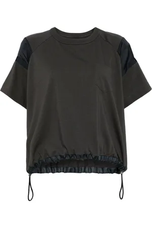 SACAI T-shirt med snoretræk og paneler