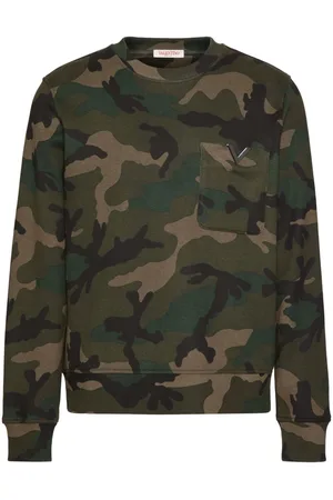 VALENTINO GARAVANI Sweatshirt med kamuflagemønster og logoapplikation
