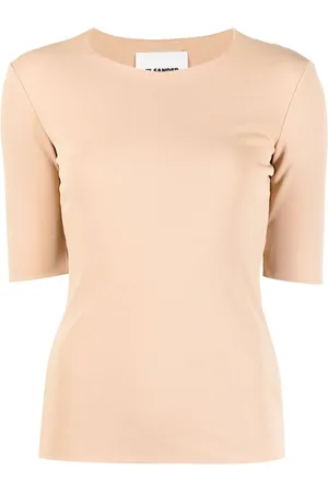 Jil Sander Kortærmet T-shirt med rund hals