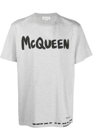 Alexander McQueen T-shirt i bomuld med logotryk
