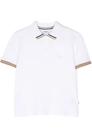 HUGO BOSS Polo med stribet kant