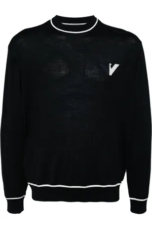 Emporio Armani Sweater med logo i jacquard