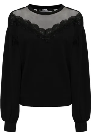 Karl Lagerfeld Sweatshirt med gennemsigtig panel