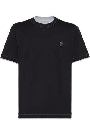 Brunello Cucinelli T-shirt med broderet logo