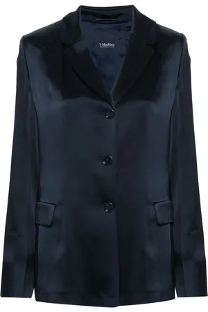 Max Mara Enkeltradet blazer i satin