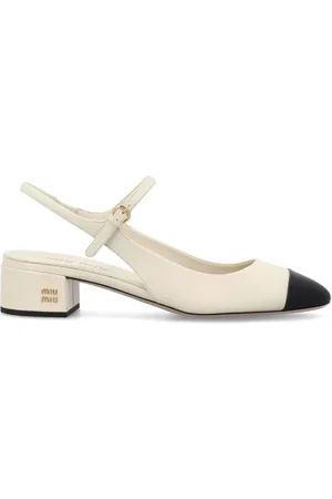 Miu Miu 35 mm slingback-pumps i læder