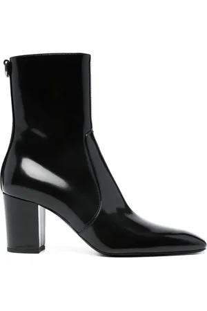 Saint Laurent XIV 80mm læder-ankelstøvler