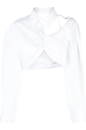 Jacquemus Asymmetrisk cropped La Galliga skjorte