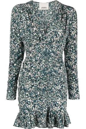 Isabel Marant Kort Lara kjole med blomstertryk