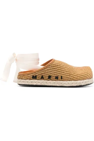 Marni Loafers med logobroderi og bånd