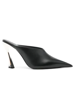 MUGLER Raf 95mm mules med læder