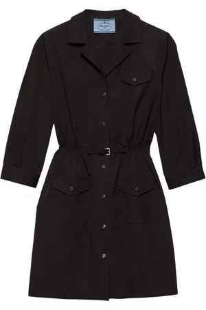 Prada Kort poplin-kjole