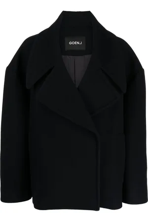 GOEN.J Dobbeltradet trenchcoat med cropped pasform