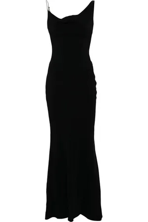 MUGLER Kjole i crepe med metallisk detalje