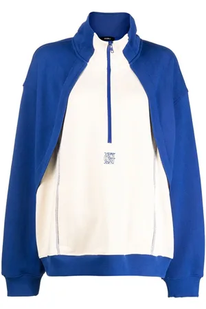 GOEN.J Sweatshirt med kontrastpanel og lynlås