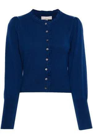 N.PEAL Cardigan med frynsekant