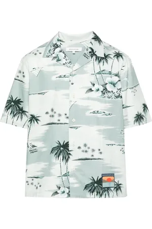 Maison Kitsuné Bowling-skjorte med ø-tryk