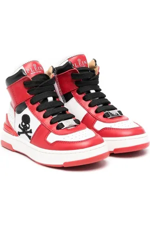 Philipp Plein High-top-sneakers med dødningehoved-broderi