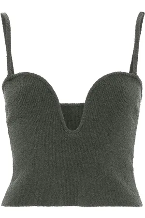 Nanushka Cropped tanktop i bouclé
