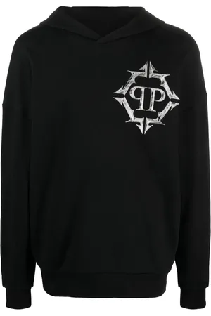 Philipp Plein Hættetrøje i bomuld med logotryk