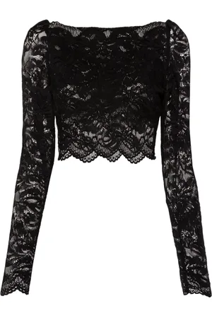 Paco rabanne Cropped top med blomstret blonde