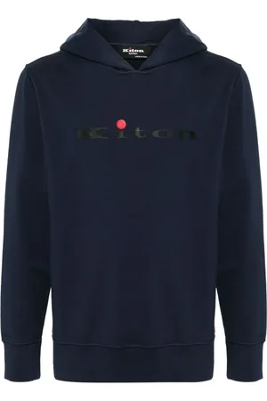 Kiton Hættetrøje med gummieret logo