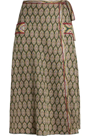 Etro Mellemlang slå om-nederdel i jacquard-strik