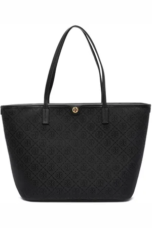 Tory Burch Tote med T-monogram og lynlås