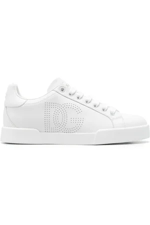 Dolce & Gabbana Portofino sneakers i læder med perforeret logo