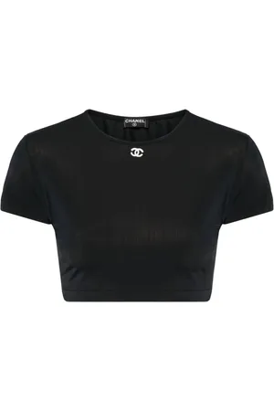 CHANEL Cropped T-shirt fra 1990-00