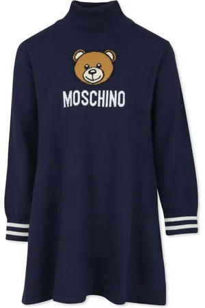 Moschino Strikket kjole med bamse-intarsia