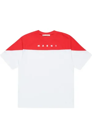 Marni Tofarvet T-shirt med logotryk
