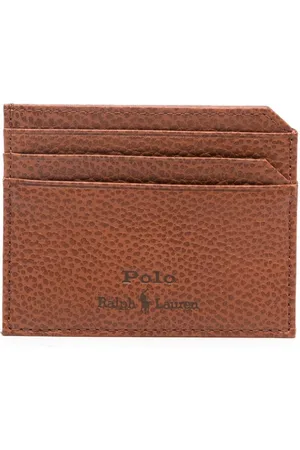 Ralph Lauren Kortholder i læder med præget logo