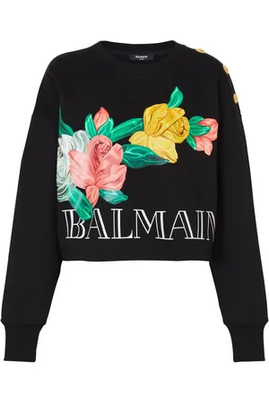 Balmain T-shirt med rosetryk
