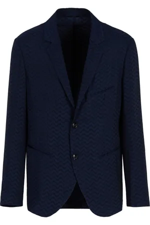 Giorgio Armani Enkeltradet blazer med zigzag-tryk